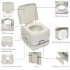 2.6 Gallon Portable Removable Flush Toilet with Double Outlet