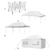 10X20ft EZ Pop Up Canopy Folding Gazebo/White