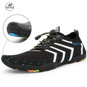 Light And Portable Beach Wading Shoes (Option: Black and white-40)