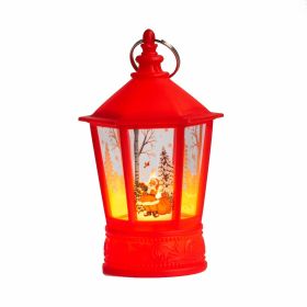 Vintage Decorative Lanterns Led Pumpkin Lantern for Halloween Christmas (Color: Red)