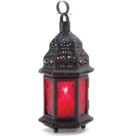 Contemporary Promenade Ornate Yet Elegant Birdcage Candle Lantern (Color: Red)