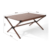 Aluminum Roll-Top Camping Table, Dark Brown