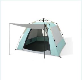 Foldable Automatic Thickening Sunscreen Wild Picnic Home Full Set Camping Tent (Option: Macaron Green23-5 Style)