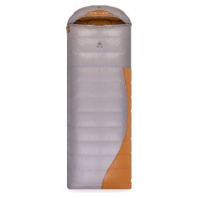 Outdoor Camping Envelope Down Sleeping Bag (Option: Khaki grey-1200g White goose down)